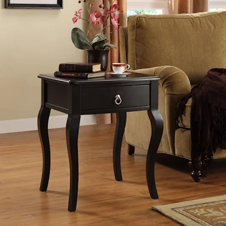 Accent Table with Cabaret Legs and Drawer